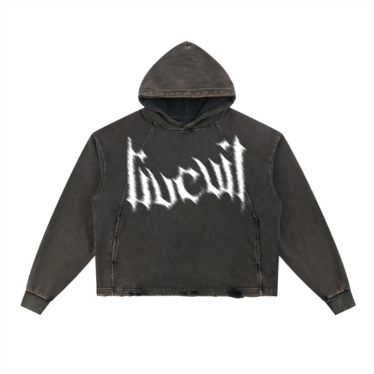 “GOD HATE ME” Vintage Black Frayed Hem Hoodie