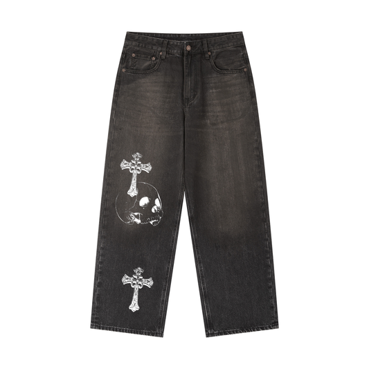 LIVEVILWRLD “Black” Vintage Wash Heavyweight Denim Jeans